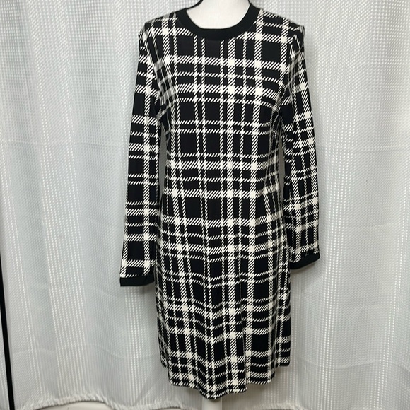 Jude Connelly Dress Long Sleeves Checked Size Medium - Picture 1 of 8